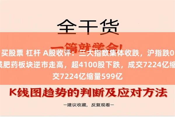 买股票 杠杆 A股收评：三大指数集体收跌，沪指跌0.92%！减肥药板块逆市走高，超4100股下跌，成交7224亿缩量599亿