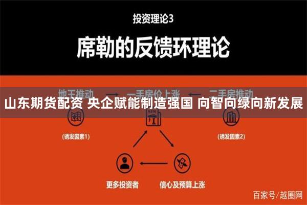 山东期货配资 央企赋能制造强国 向智向绿向新发展