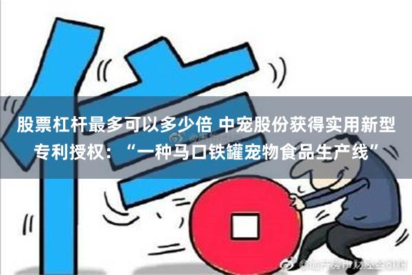 股票杠杆最多可以多少倍 中宠股份获得实用新型专利授权：“一种马口铁罐宠物食品生产线”